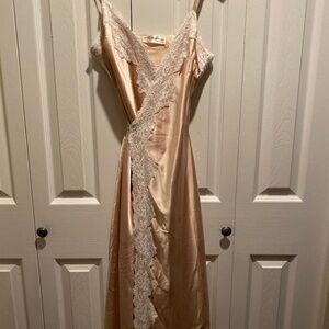 New champagne coloured slip dress